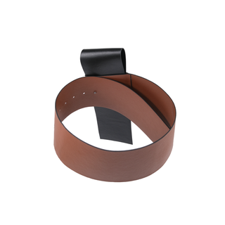 ASYMMETRIC TWO COLORED ARTIFICIAL LEATHER YOU BELT