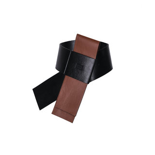 ASYMMETRIC TWO COLORED ARTIFICIAL LEATHER YOU BELT