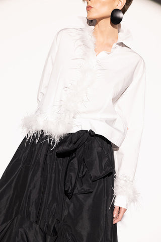 Removable Feather Detailed Shirt