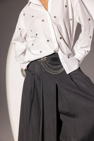 PLEATED DETAIL SKIRT PANTS