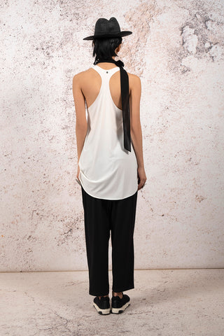 V-NECKED HALTER BACK DETAILED SLEEVELESS YOU BLOUSE